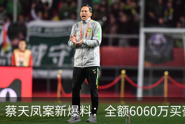 蔡天凤案新爆料：全额6060万买豪宅，邝球回扣拿697万，一事可疑